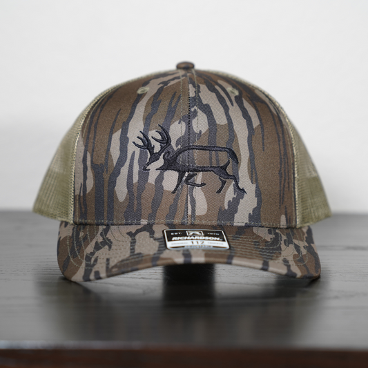Mossy Oak Bottomland Buck On A Hat