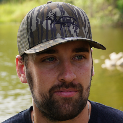 Mossy Oak Bottomland Buck On A Hat