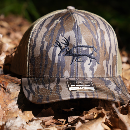 Mossy Oak Bottomland Buck On A Hat